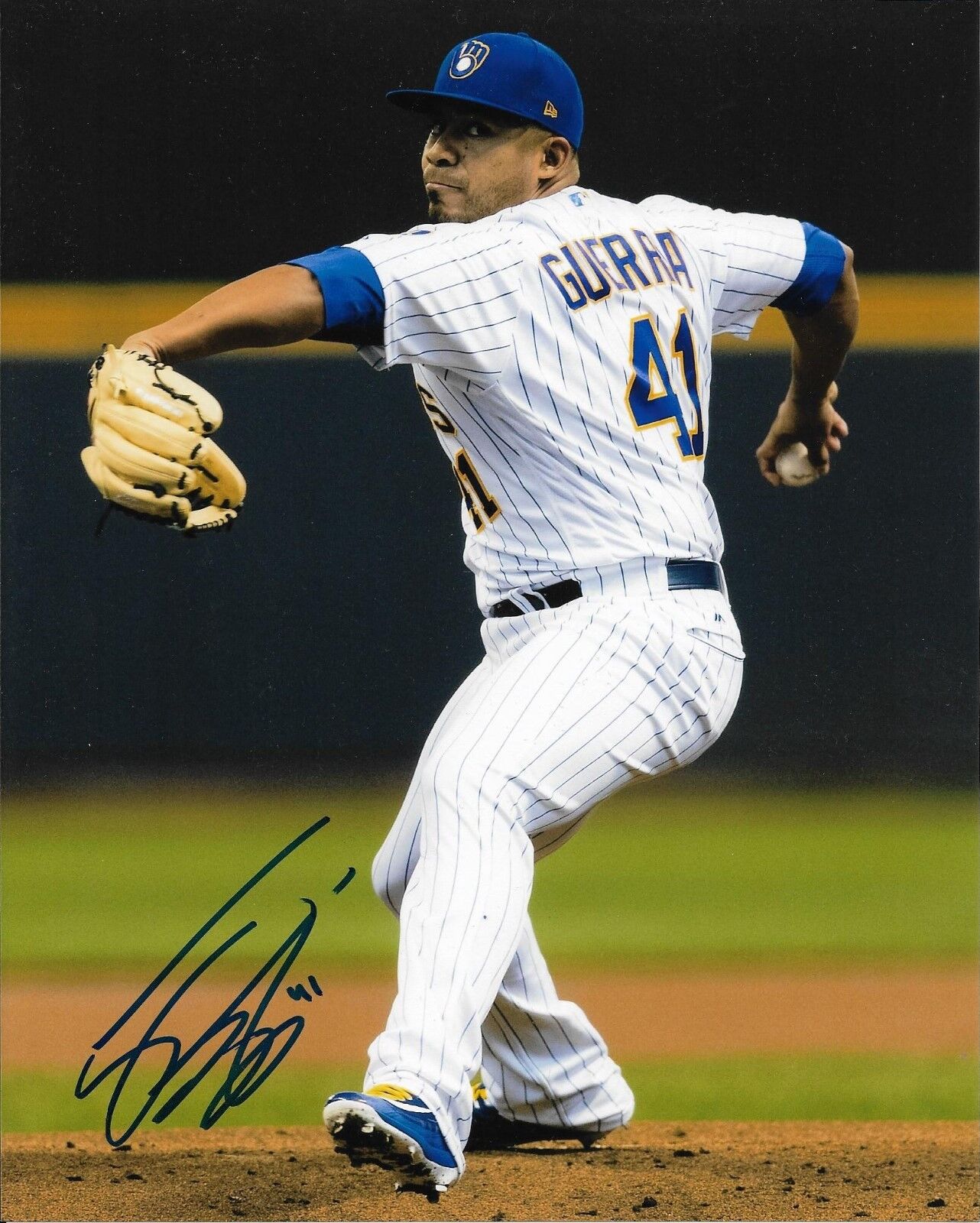 JUNIOR GUERRA signed autographed MILWAUKEE BREWERS 8X10 Photo Poster painting w/COA PROOF