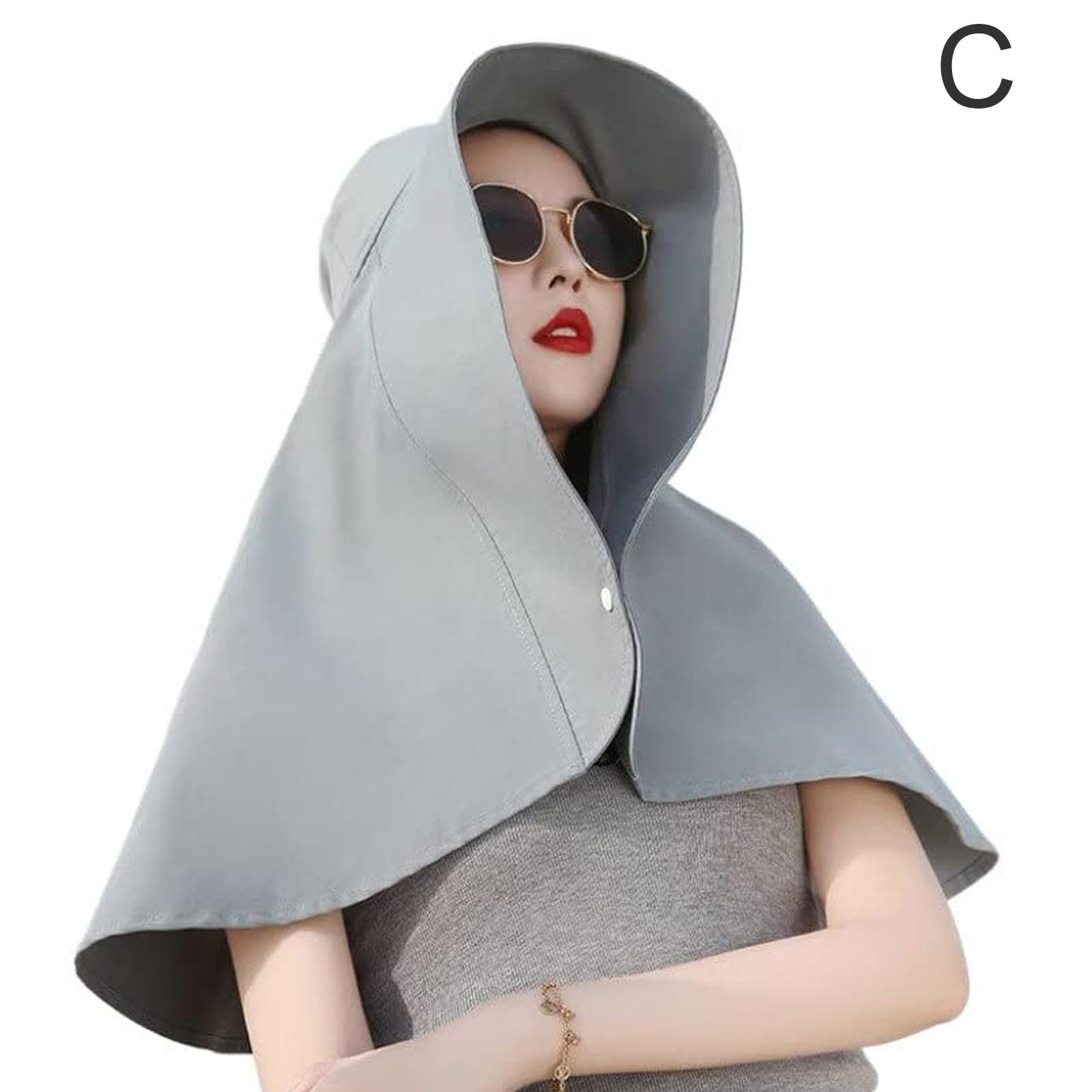 Detachable Summer Sunscreen Hat Women Anti-ultraviolet Sunshade Sun Protection Hats Neck Guard Shawl Face Covering Fisherman Hat | 168DEAL