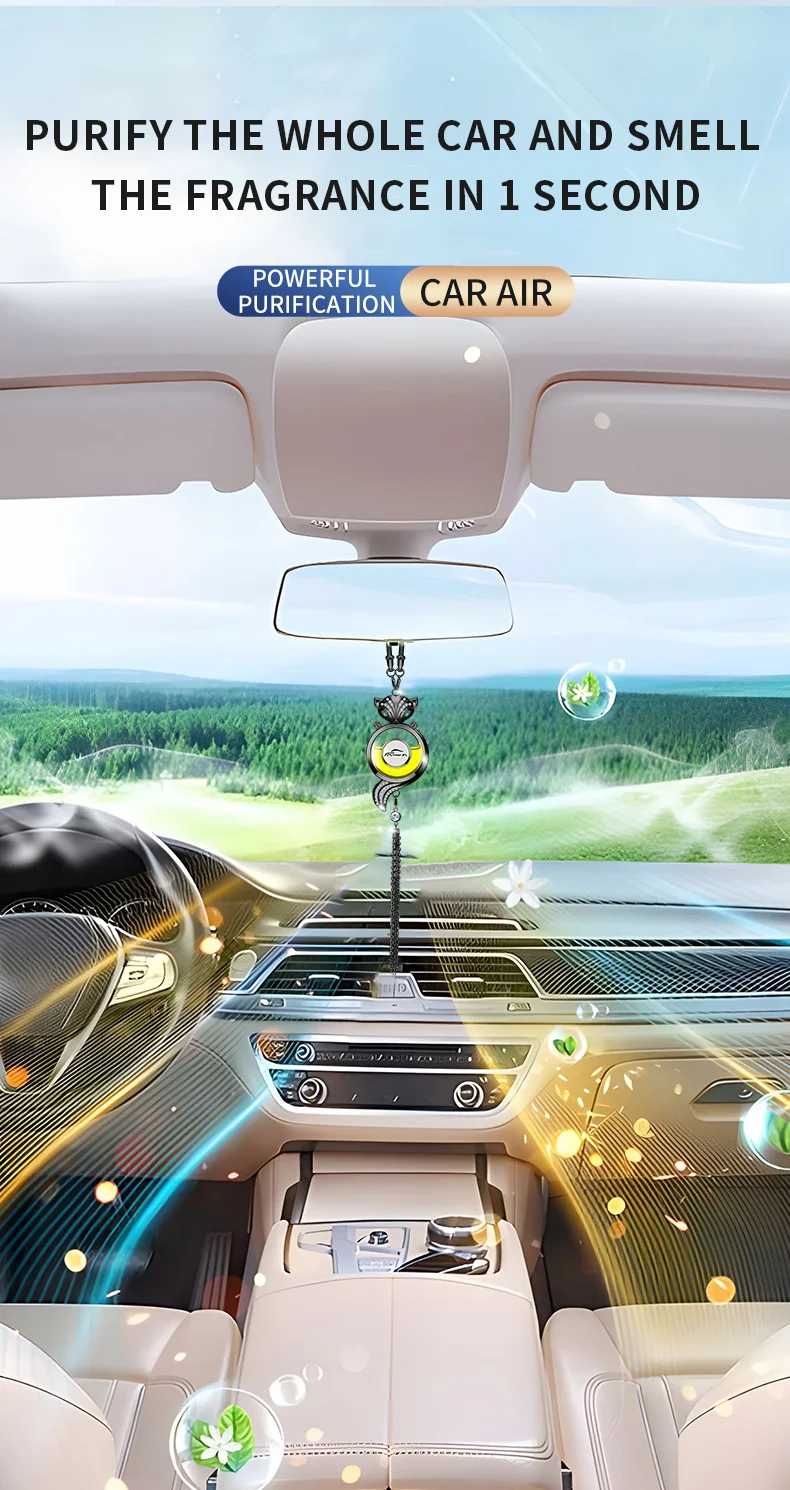 Car perfume pendant high-end fox diamond car interior decoration fragrance essential oil pendant