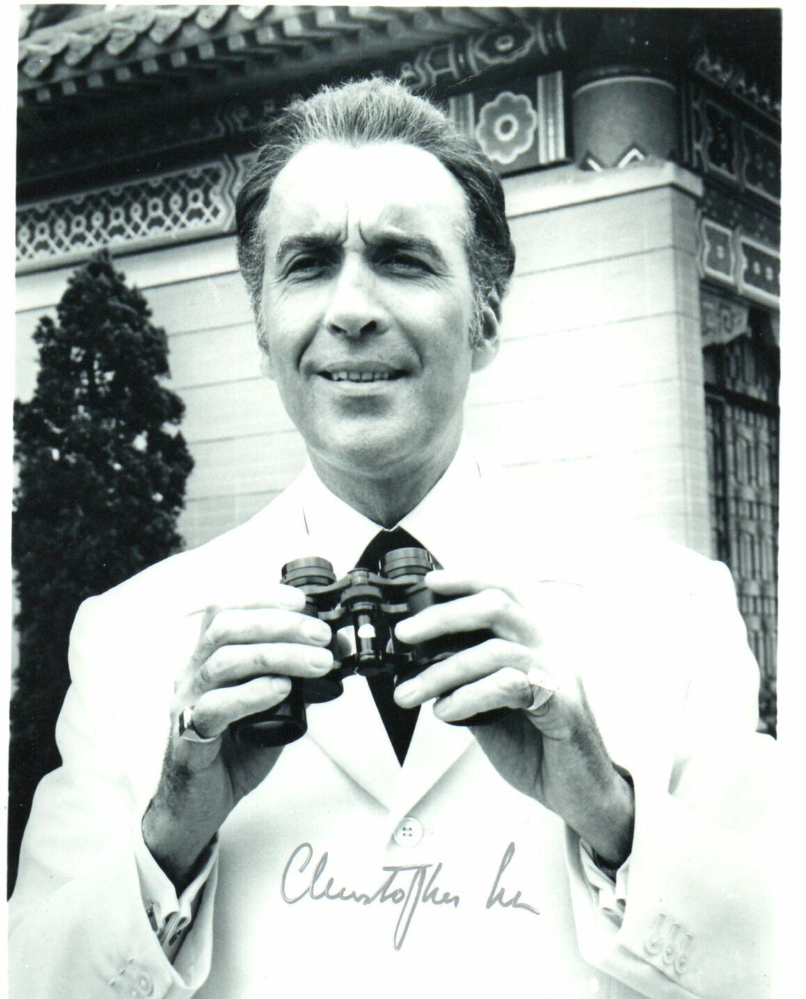 Genuine Hand Signed Christopher Lee  Photo Poster painting 10 x 8 Photo Poster painting James Bond man with 007