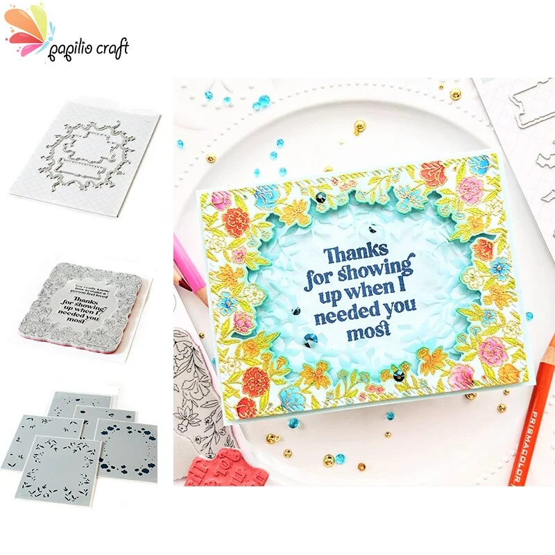 Athvotar 2021 New Arrival Flower Cutting Dies And Stamps And Stencil  Scrapbook Diary Friendly Garden Hot Foil Embossing Template Card