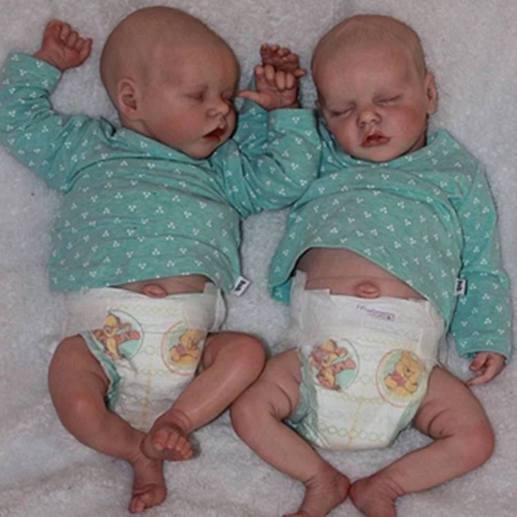 "17'' Real Lifelike Twins Rocio and Lisa Reborn Baby Doll Girl Toy "