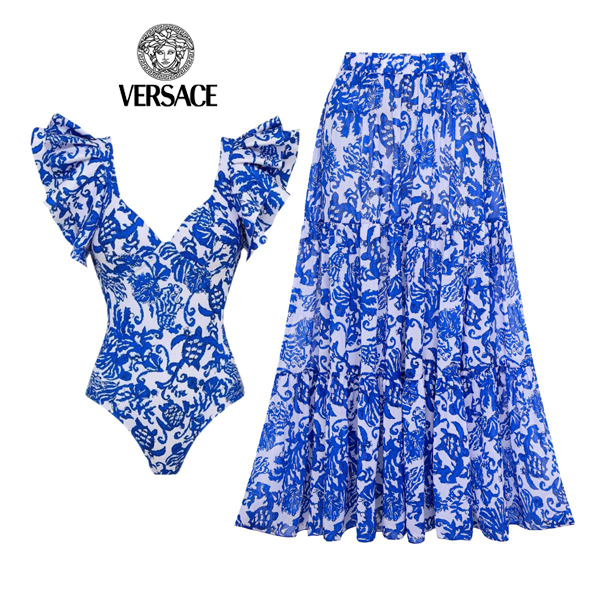 【Versace】Τυπωμένα ολόσωμα μαγιό και φούστες