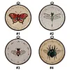 15x15cm Bead DIY Cross Stitch Kits Embroidery Needlepoint Starter Kits with Embroidery Hoop Cross Stitch Art and Crafts Kits for Beginners Adults Home Decor