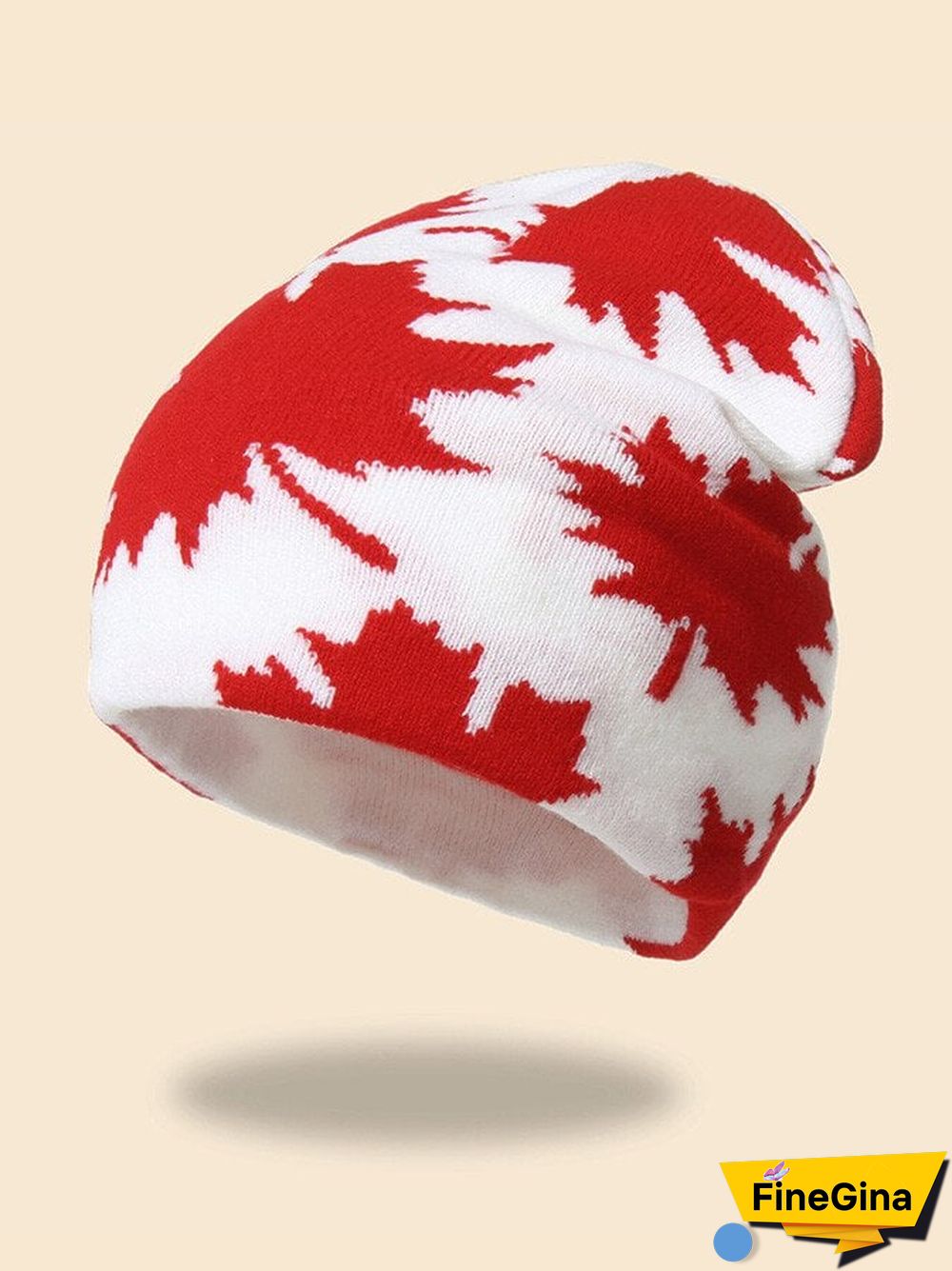 Maple Leaf Knitted Beanie