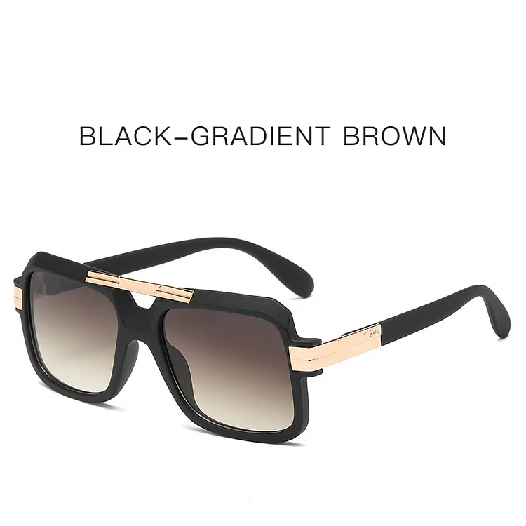 Unisex Double Beam Square Sunglasses - Fashionable Square Frame & Retro Aviator Style UV Protection Shades For Men & Women_ viptrois