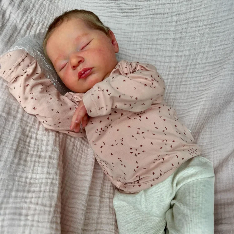  20" Lifelike Reborn Brown Hair Girl Baby Doll Named Viriasa, Gifts For Kids - Reborndollsshop®-Reborndollsshop®