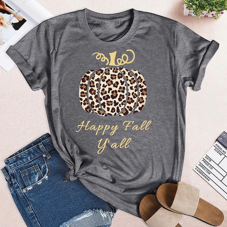 Happy Fall Yall T-Shirt-05528-Annaletters