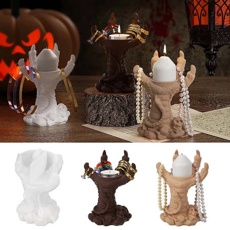 Evil Claw Candle Holder Resin Mold CrazyMold