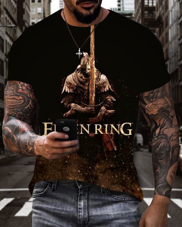 Men's ELDEN RING 3D Printed Casual Short Sleeve Top - Chicaggo