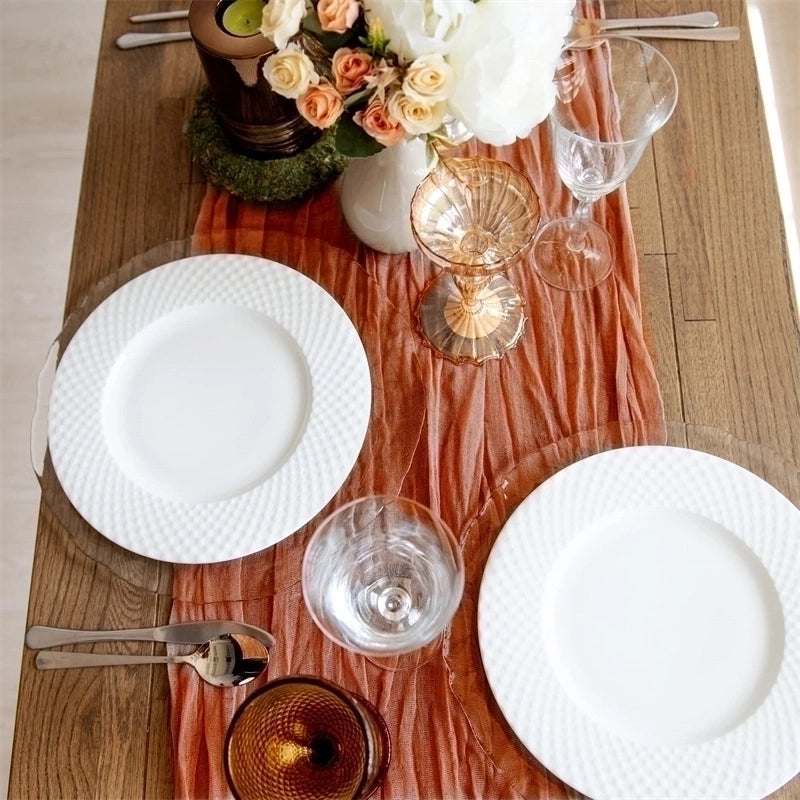 Vacation Solid Color Polyester Table Runner