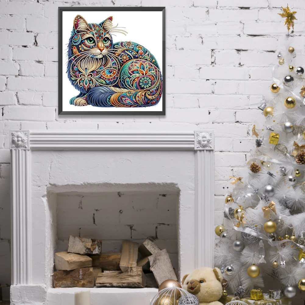 Diamond Painting - Partial Special Shaped Drill - Gorgeous Cat(Canvas|30*30cm)