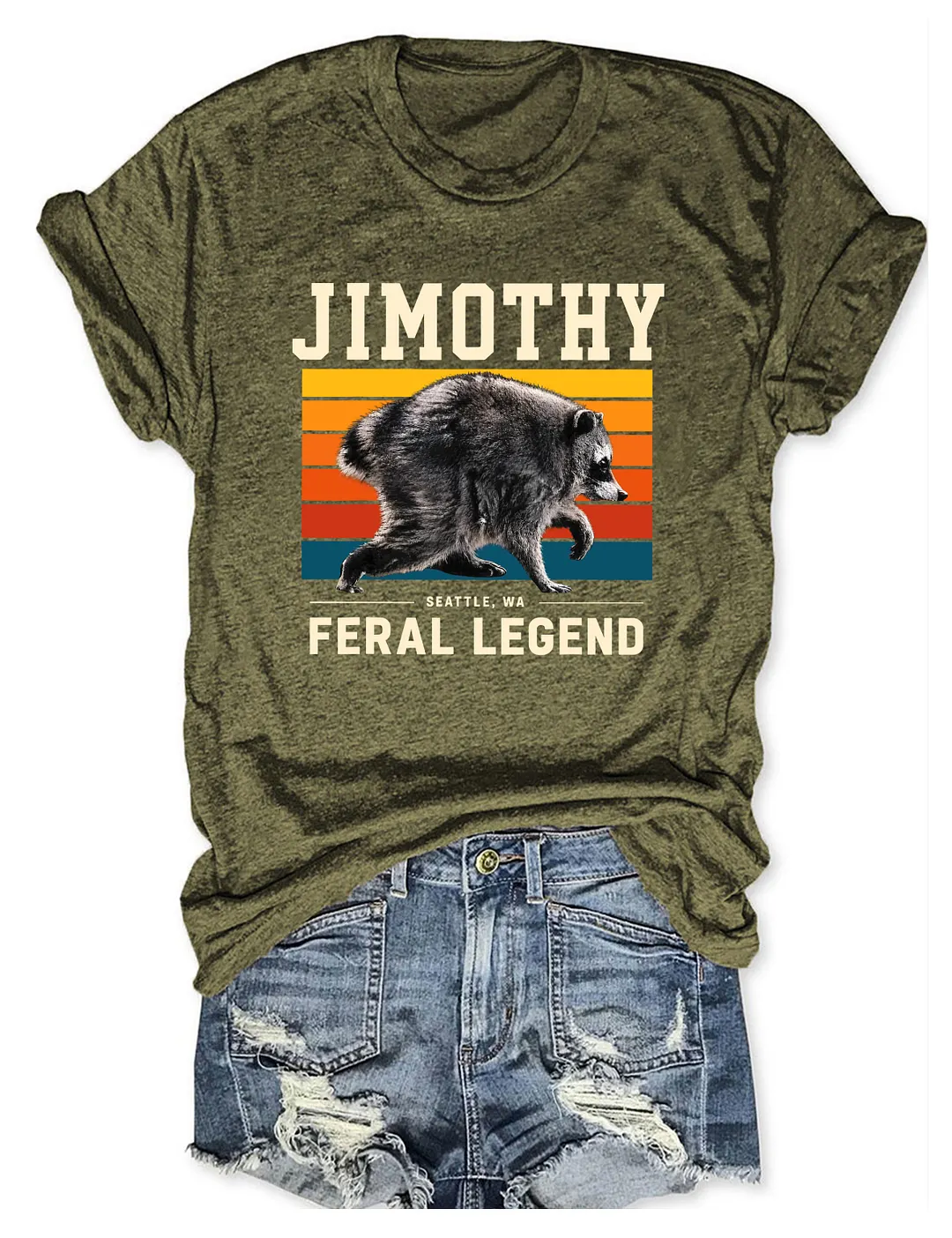 Jimothy Feral Legend Raccoon T-shirt