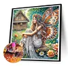 Diamond Painting-DIY Full Round Drill Garden Butterfly Fairy