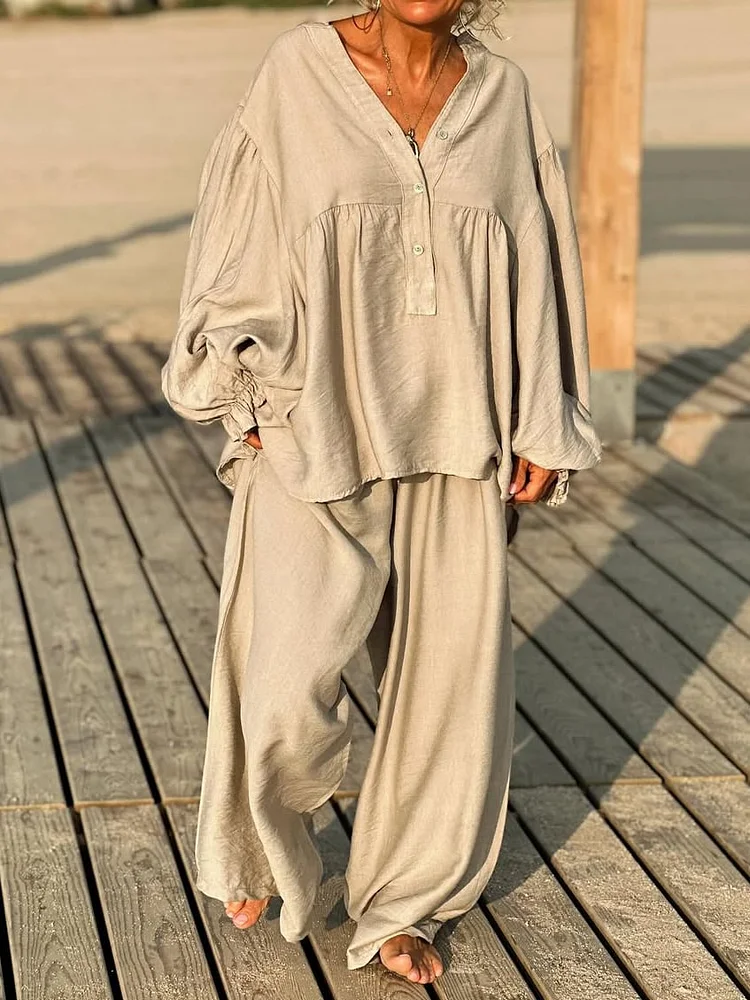 Women's Solid Color Fashion Leisure Suit Two-piece Set Suit