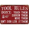 Tool Rules - Metal Tin Signs(8*12Inch/12*16Inch) - Garage