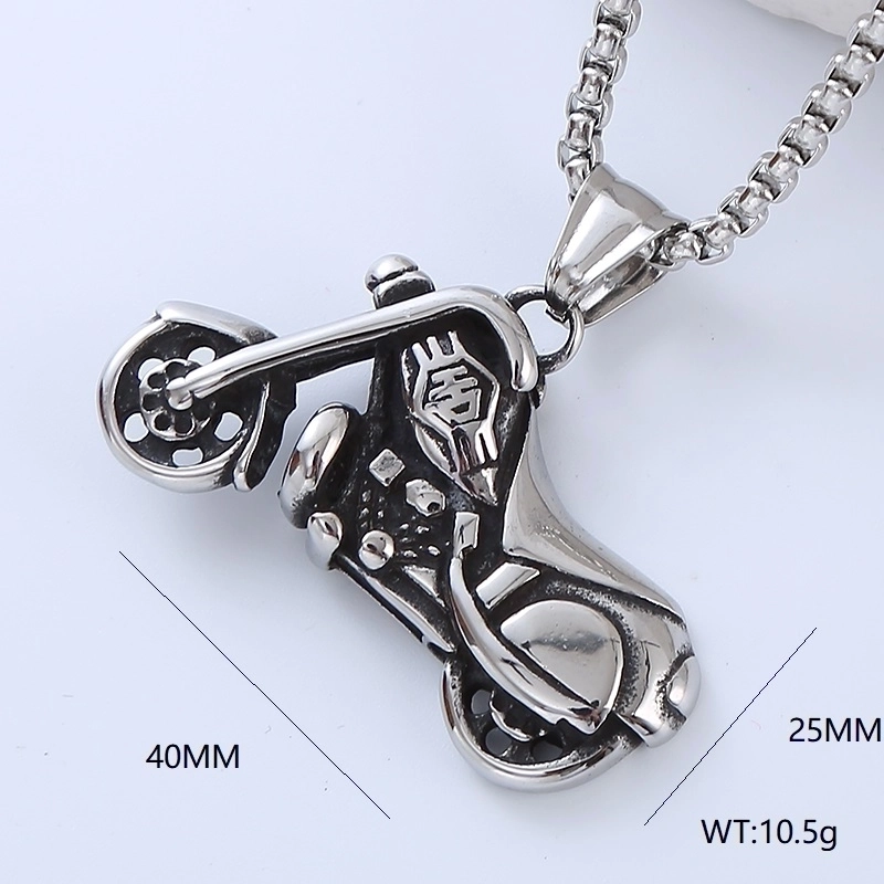 Retro Punk Pistol Heart Shape 304 Stainless Steel No Inlaid Men’S Pendant Necklace