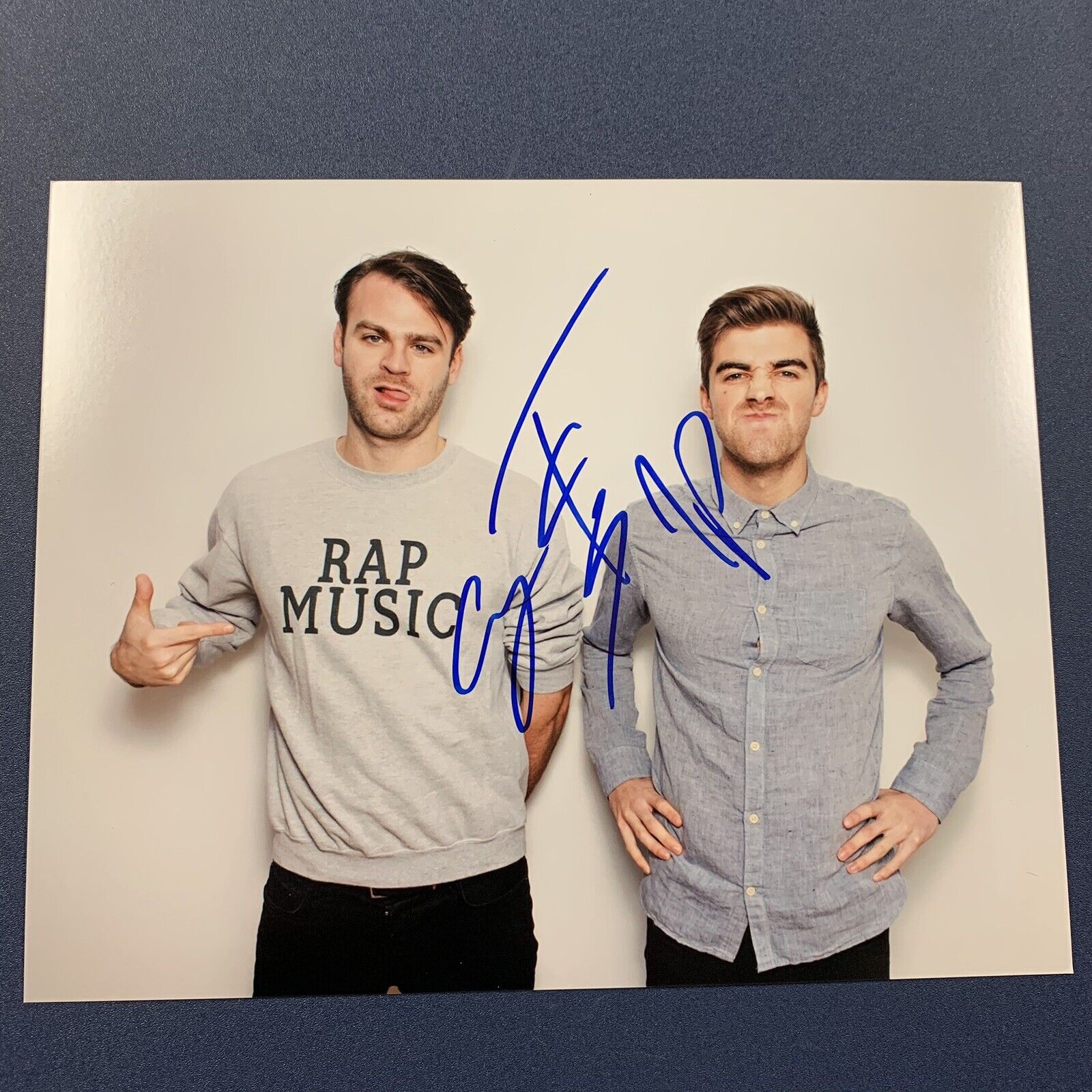 THE CHAINSMOKERS DJ DUO SIGNED AUTOGRAPHED 8x10 Photo Poster painting ELECTRO DANCE MUSIC COA