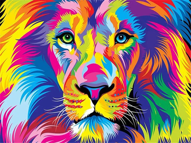 Diamond Painting - Full Round/Square Drill - Colorful  Animal(30*40 - 50*60cm)