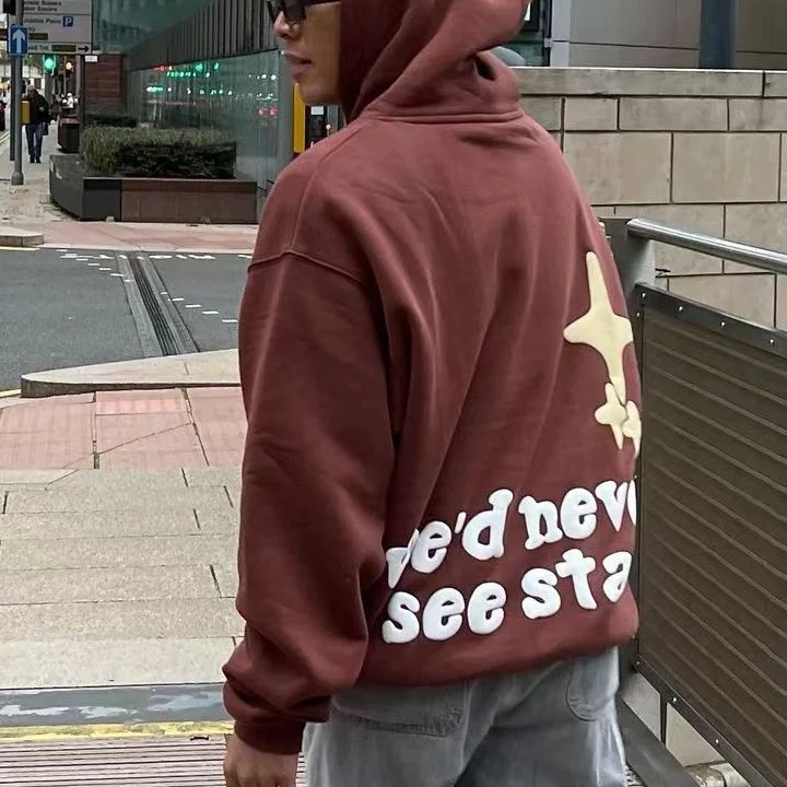 Wit hout the dark see starss casual street plus fleece hoodie