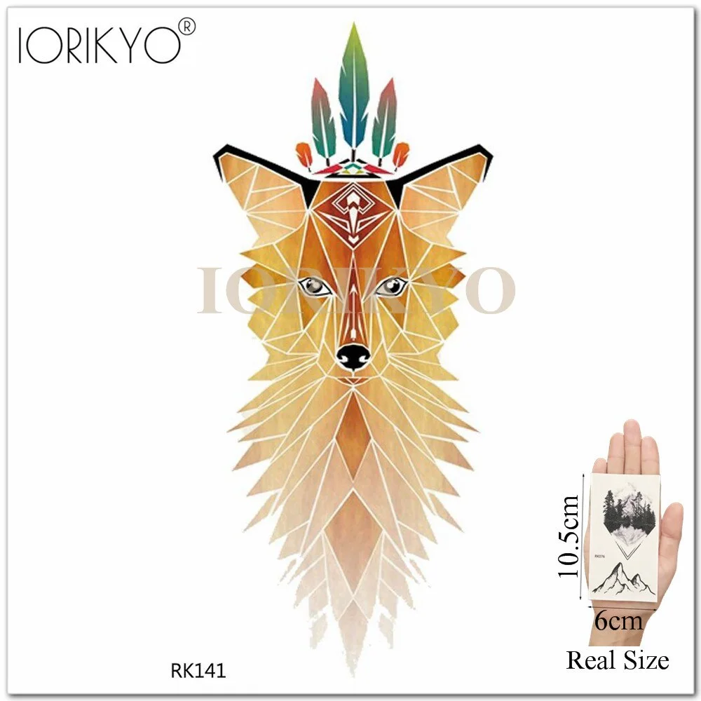 IORIKYO Temporary Women Tattoo Arm Stickers Body Chest Geometric Flash Tree Water Transfer Tatoos Dreamcatcher Sexy Fake Tattoo