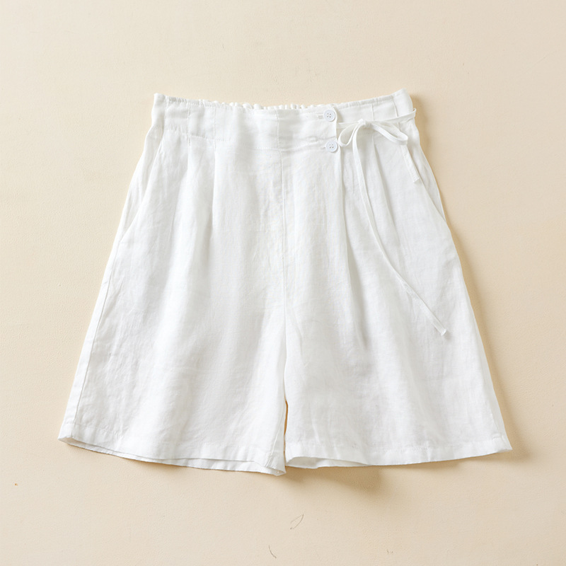 Cotton Linen Loose Casual Cropped Pants