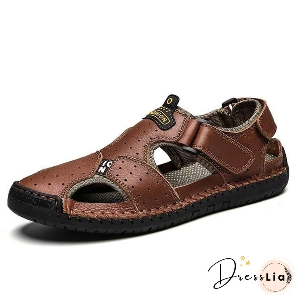 Leather Outdoor Men's Sandals Casual Classic Water Walking Beach Sneakers Sandals