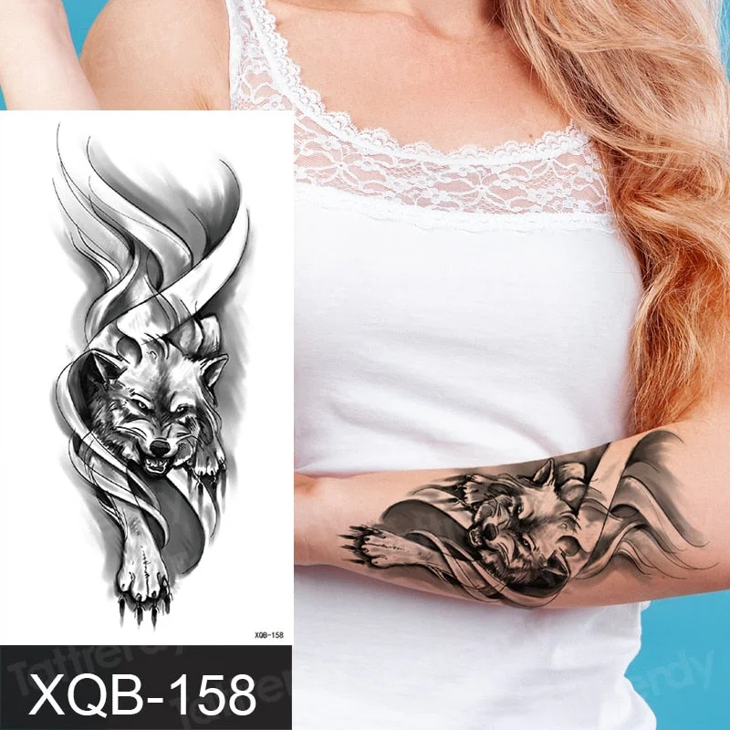 tattoo sticker rose flower temporary henna tattoos letter wolf sketches tattoo designs black sexy women tattoo waterdecals