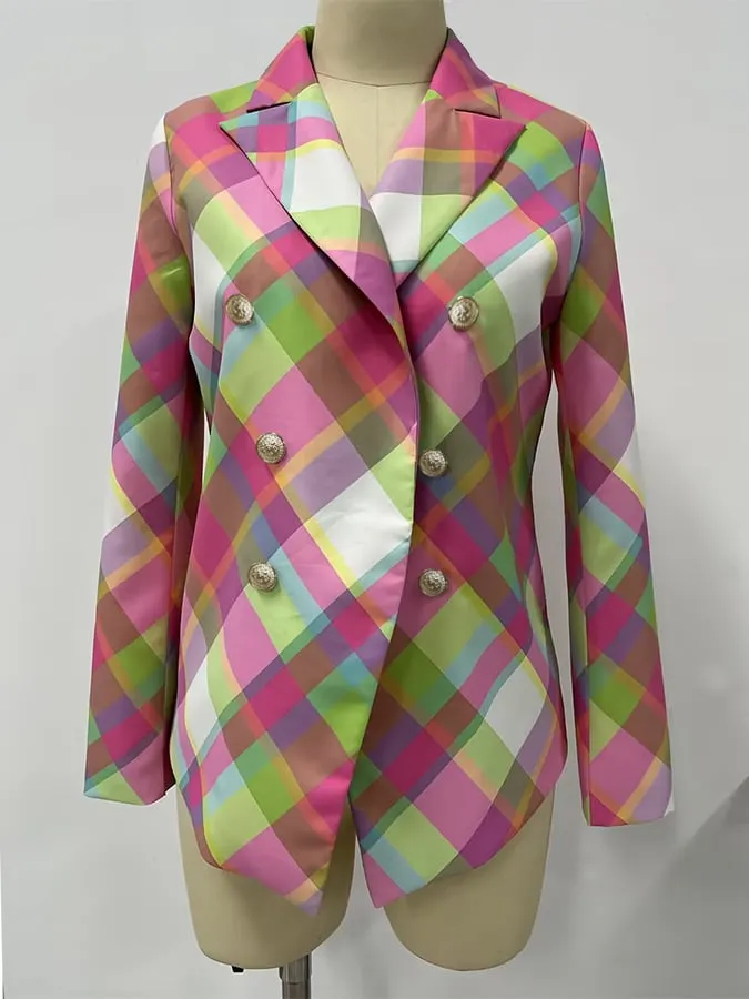 Women's Fashion Printed Slim Blazer