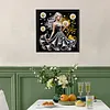 Special Shape Rhinestone Diamond Painting Kit(Black Gold Daisy Beauty)