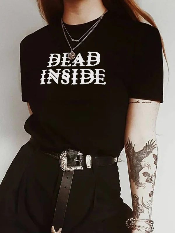 Dead Inside Printing Women's T-shirt -  