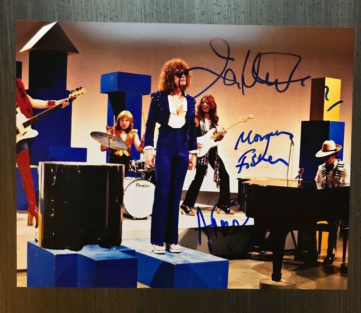 * MOTT THE HOOPLE * signed 11x14 Photo Poster painting * IAN HUNTER, FISHER & BENDER * PROOF * 1