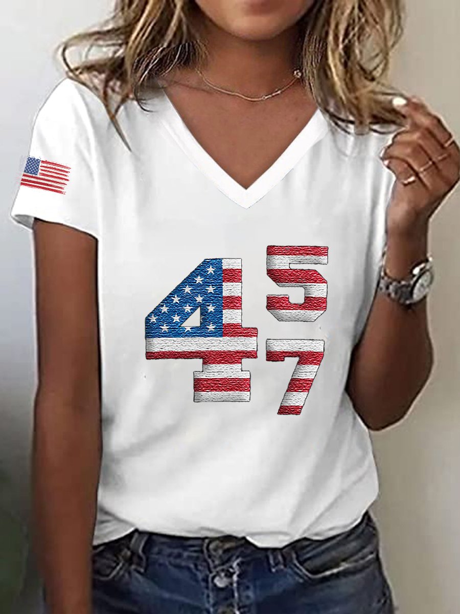Women's 47 Flag Print T-Shirt