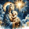 Virgin Mary-11CT Stamped Cross Stitch 40*40cm/15.75*15.75in