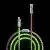 Purely Hand-Made Customized RGB Luminous Data Cable Adapted To Apple Car Fast Charging Cable 30Wmfi Charger Cable Atmosphere Light