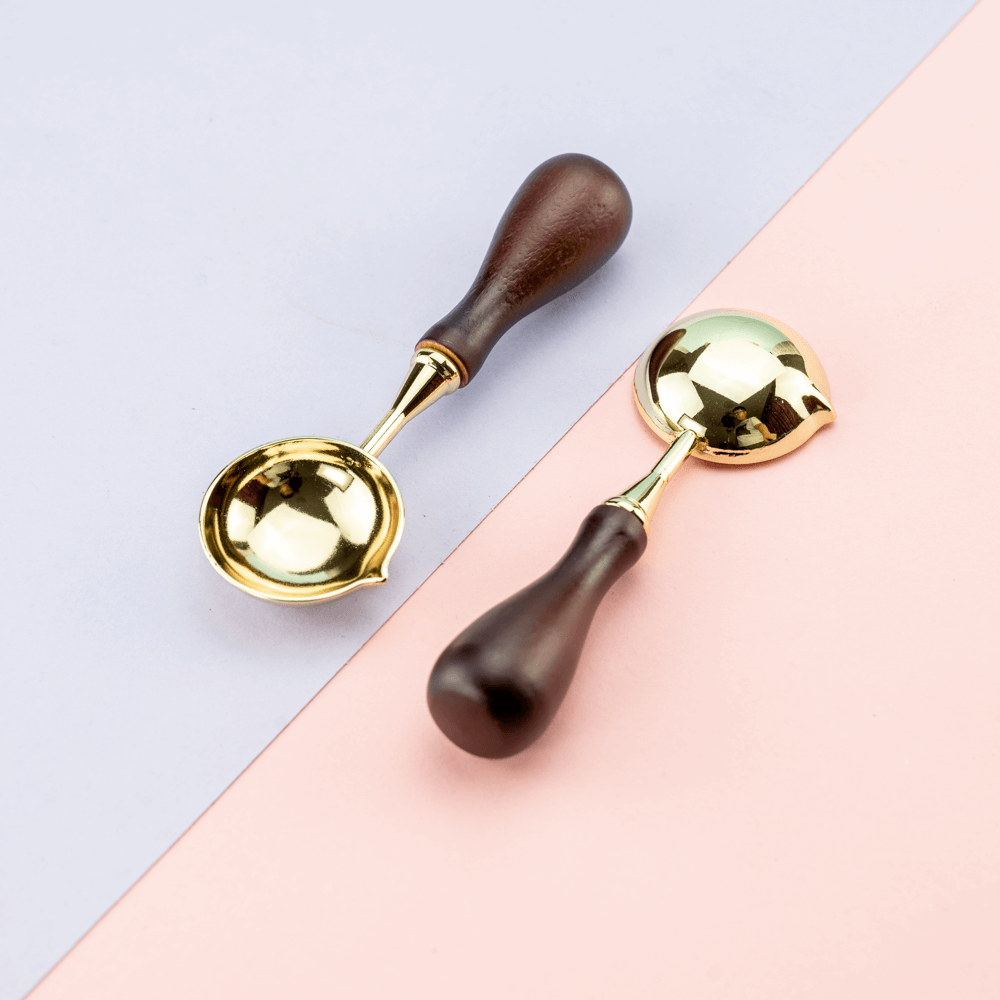 Large Sealing Wax Melting Spoon GOLD