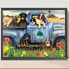 Puppy Car-Full Square Diamond Painting 40*30CM