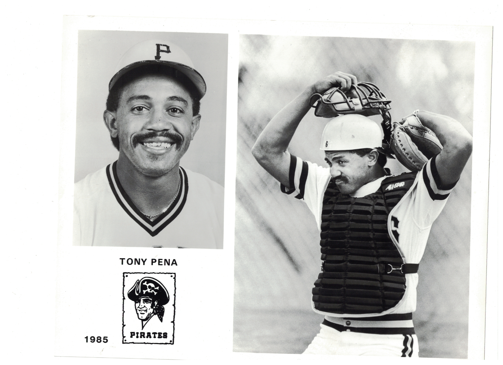 1985 Tony Pena Pittsburgh Pirates 8x10 Team Issued Photo Poster painting RH2