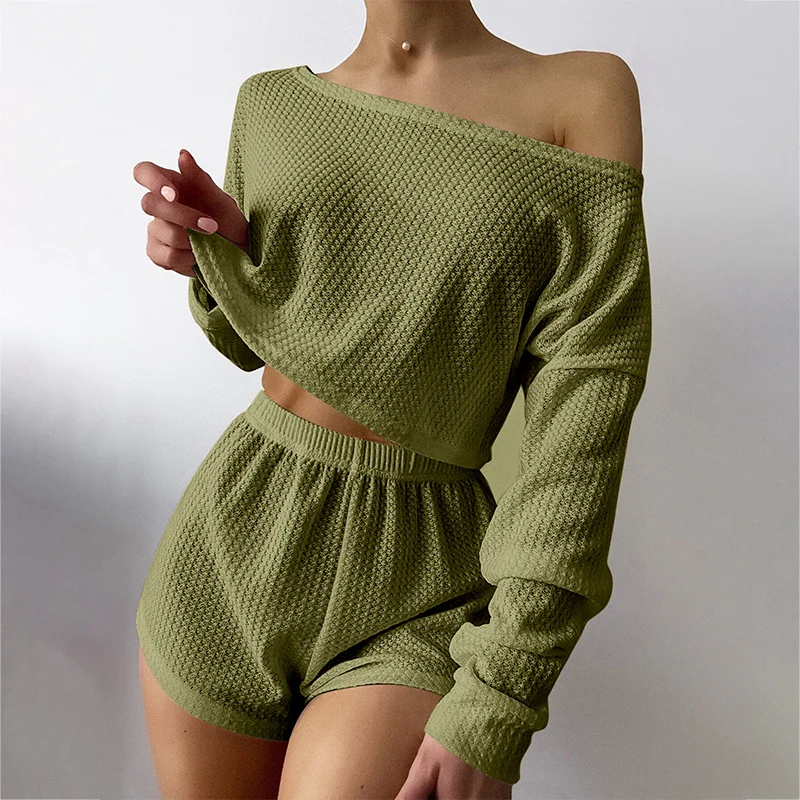 My Oasis Off The Shoulder Waffle Romper