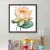 >SALE<Full Embroidery Eco-cotton Thread 11CT Printed Lotus Flower Cross Stitch 40x40cm