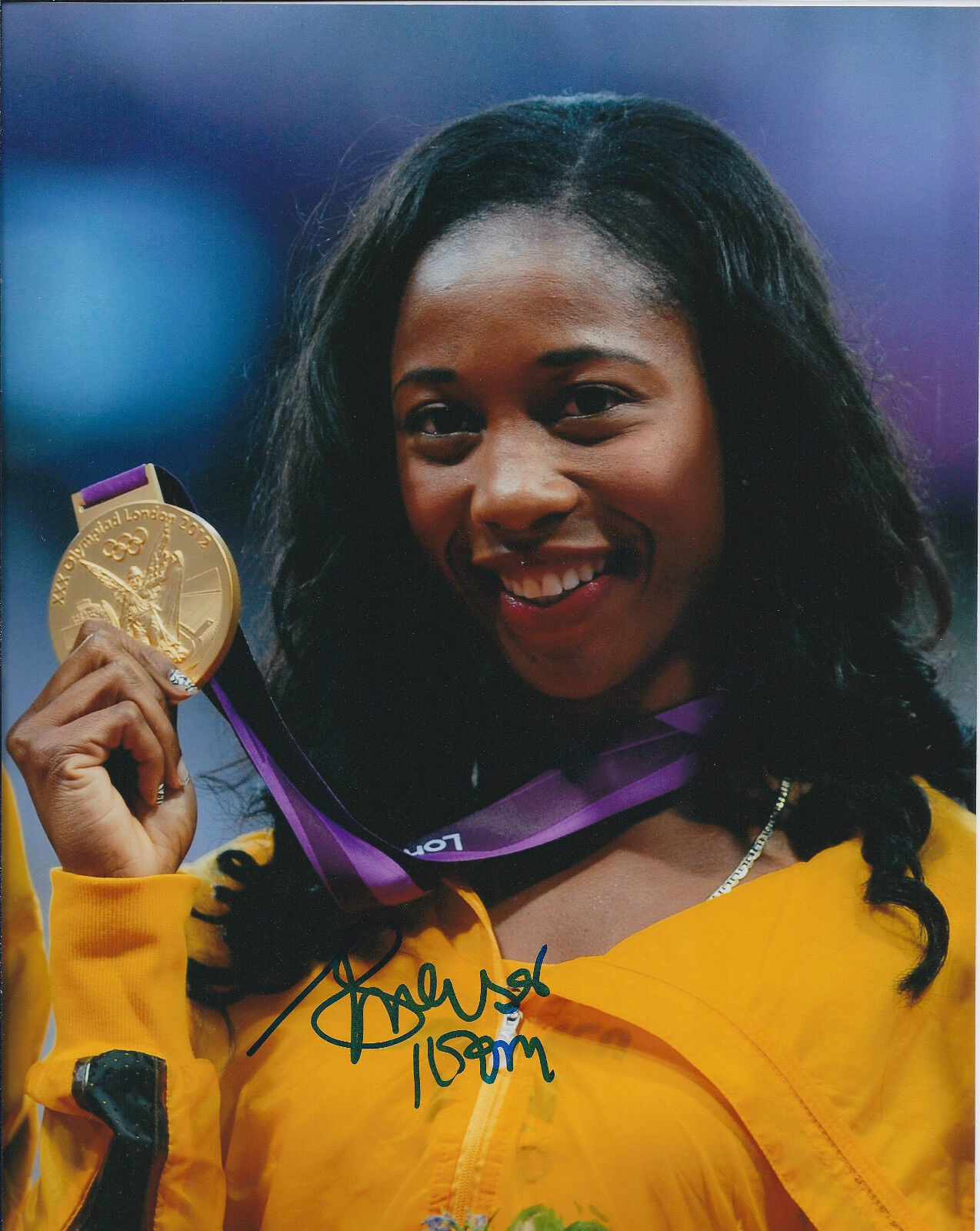 Shelly-Ann FRASER-PRYCE Autograph 10x8 Signed Photo Poster painting AFTAL COA Gold Medal Winner