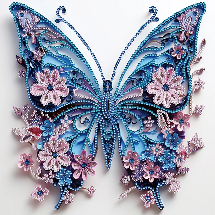 Partial Special-Shaped Diamond Painting - Butterfly Paper Painting 30*30CM