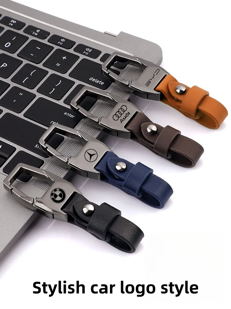 🔥Hot sale🔥🚕Car zinc alloy leather keychain