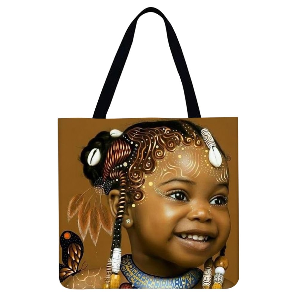Linen Tote Bag -  African Girl