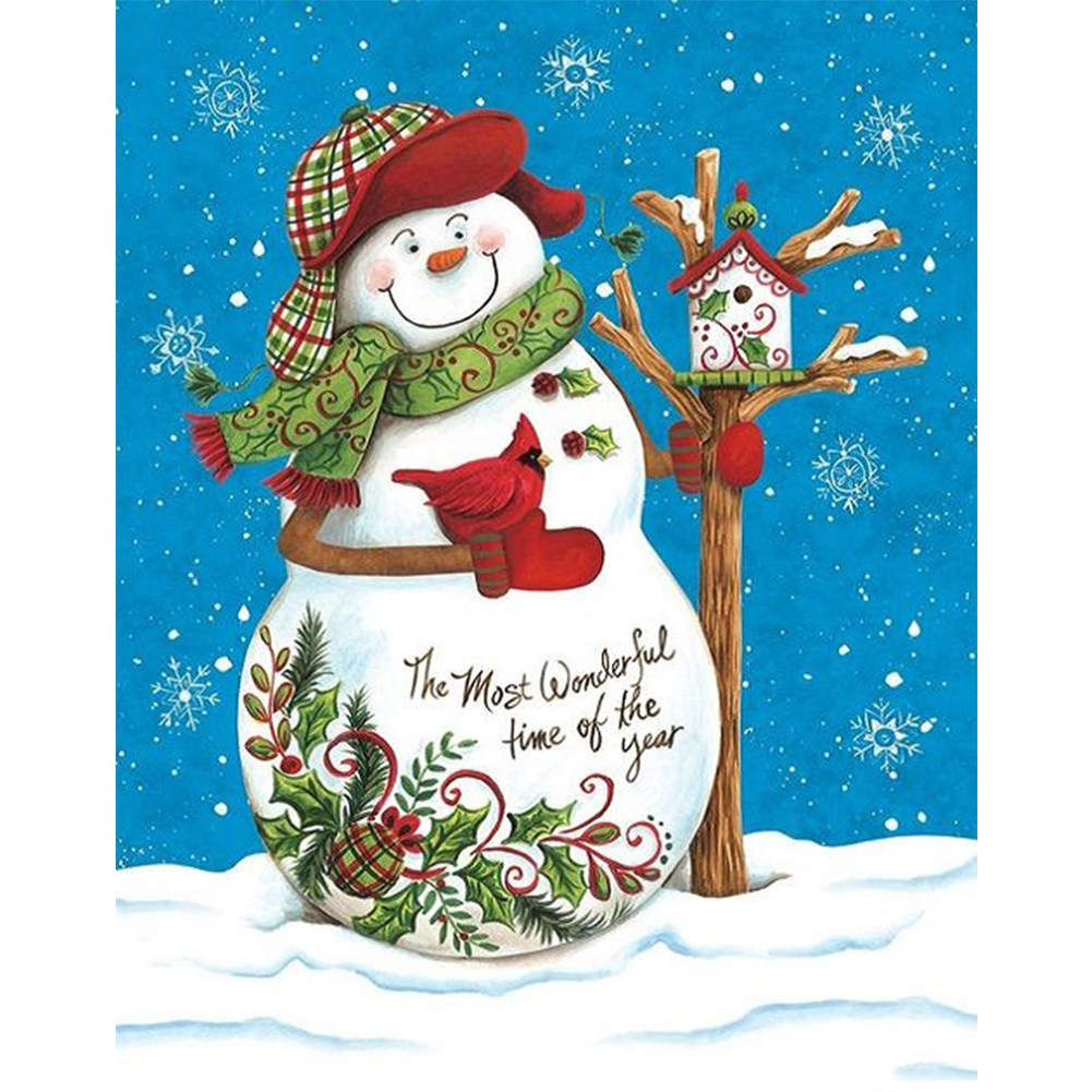 

Snowman - Round Drill Diamond Painting - 35*45CM, 501 Original