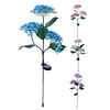 Solar LED Hydrangea Flower Light 10H Lighting Time Ground Plug Flower Light for Garden Pathway Patio Backyard Landscape Decor