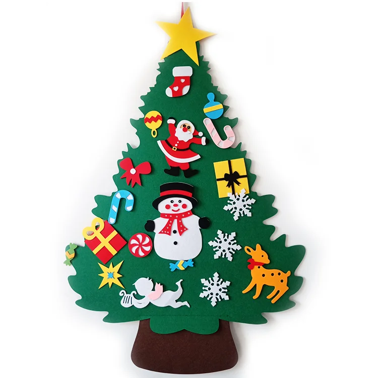 DIY Felt Christmas Tree Kit Wall Hanging Decoration Gifts for Kids