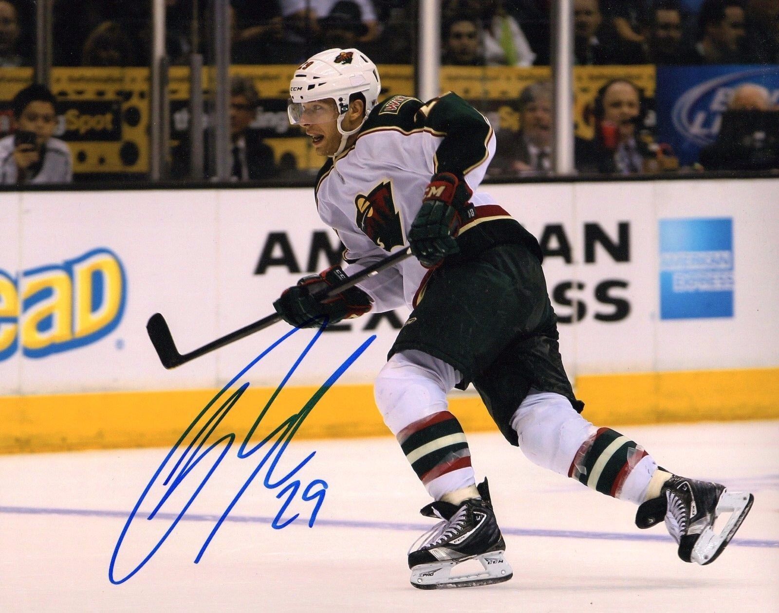 GFA Minnesota Wild * JASON POMINVILLE * Signed 8x10 Photo Poster painting J3 COA