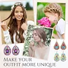 10 Pairs Double Sided Diamond Painting Earrings Gift for Women Girls (Style 4)