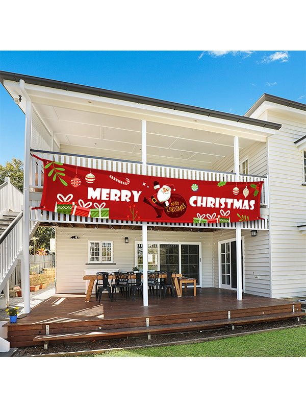 Merry Christmas Banner Holiday Porch Sign Decoration-elleschic